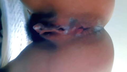 Hot slut creampie with hairy pussy in homemade porn