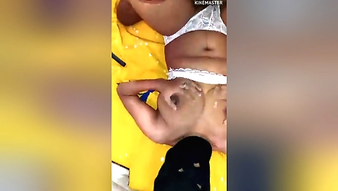 Big tits amateur teen with a sexy face fucked in bed