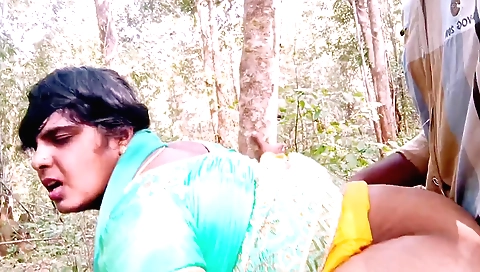 Big ass milf 18+ fucking her husband 18+ dick outdoors