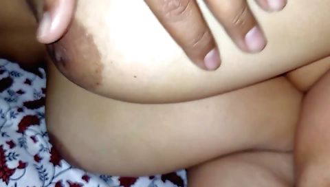 Stepsister with a large set of tits and nice nipples in solo sex