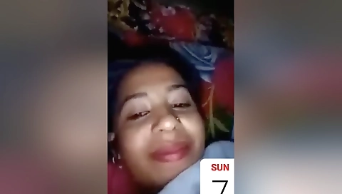 Indian chick plays with her body in her bedroom solo