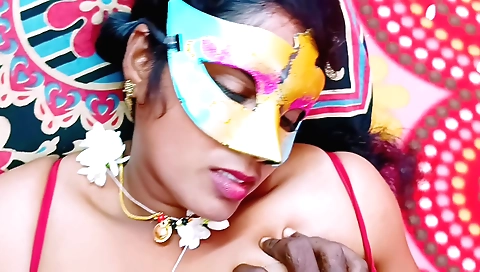Indian girl with hairy pussy has sex with stepfather