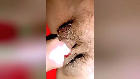 Indian man with a big cock gets fucked by a girl in bed