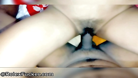 Hairy woman gets it all plugged in and cunnilingus