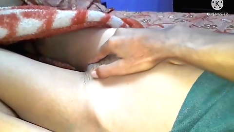 Indian brunette with a nice hairy pussy having a hardcore sex