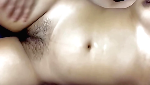 Hairy teen showing her head and pussy in fetish porn