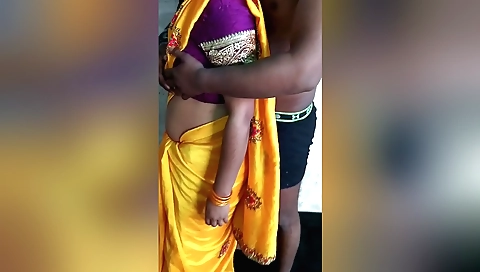 Indian porn video showing the brunette enjoying sex