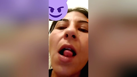 Indian brunette masturbating in black dress on webcam