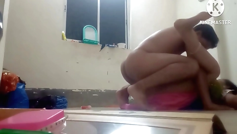 Indian chick gets fucked by a big black dick in the morning