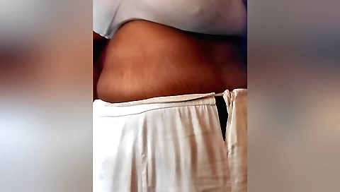 Indian girl with big natural boobs plays with her cunt