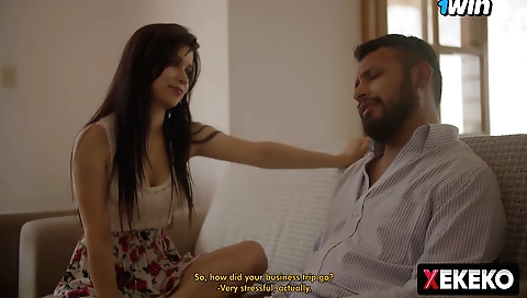 A horny indian chick makes her husband forget all about sex