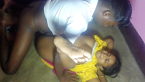 Indian teen and her老公 doing it in a homemade scene