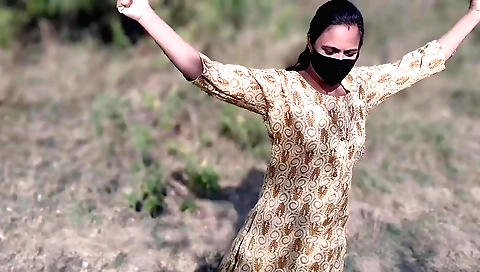 Indian brunette is fucked outdoors in outdoor scene