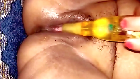 Indian amateur beauty plays with her big pussy and a big vibrator