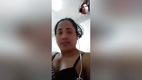 Indian teen with small tits shows her pussy on webcam
