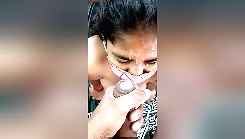 Busty brunette fucks her pussy in a homemade video