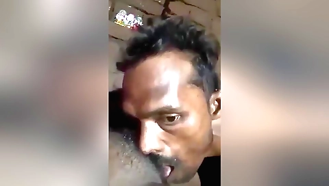 Indian brunette is with her boyfriend in the backyard