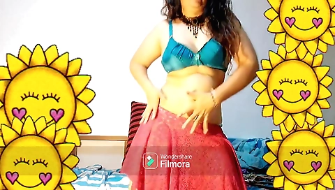 Sexy brunette solo video showing dancing in her clothes