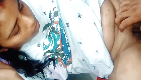 Indian chick gets fingered in different spots and pounded