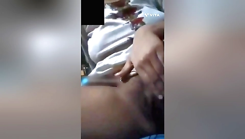 Hot indian girl with hairy pussy makes her pussy wet