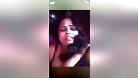 Busty Indian milf shows her boobs and pussy on webcam