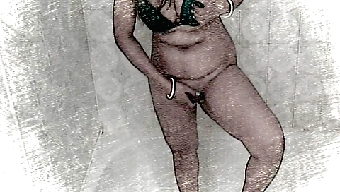 Busty brunette girl rides a plastic toy in her pussy