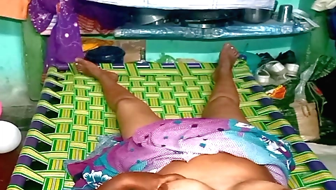 Indian teen with a small body gets licked by her boyfriend