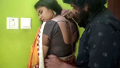 Indian brunette and guy fuck in a long kiss and fuck