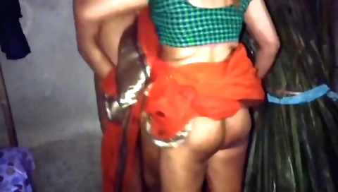 Brunette in shorts and shirt gets excited in this video