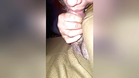 My black boyfriend in the car gets me to cum on his face