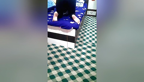 Indian solo female masturbating with her large natural body