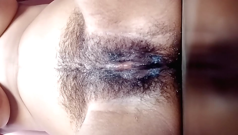 Hairy indian girl shows off her body in a solo video