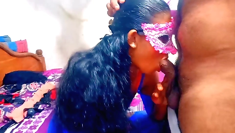 Brunette gets a deepthroated blowjob and a hardcore fuck