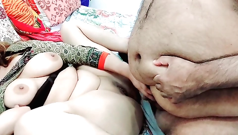 Big tits blonde with a bra panty caught her stepson