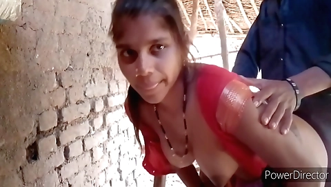 Indian teen with big natural boobs is having fun with boyfriend