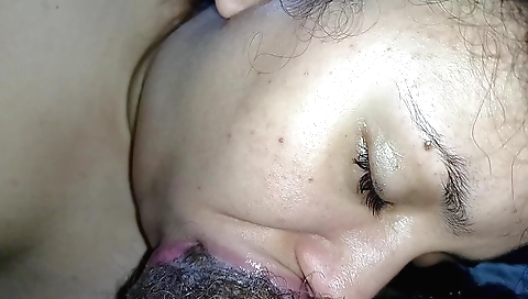 Indian slut with a big tongue and a cock in her mouth