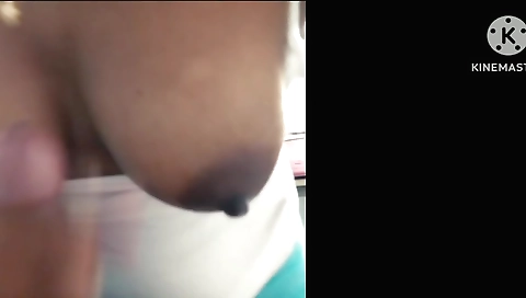 Busty indian slut with big tits gets a good handjob in the shower