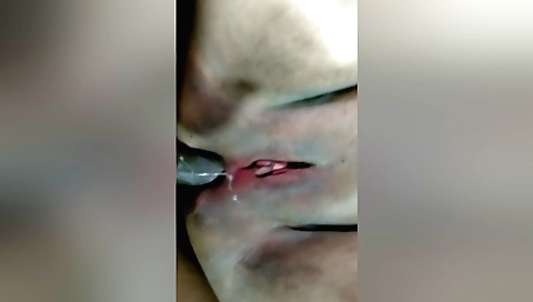Indian girlfriend with a nice face is fucked in the anal