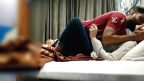 Sexy blonde is in her mouth when her boyfriend is sucking her