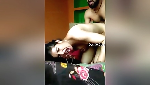 Indian brunette in her 30s sucking and fucking her pussy