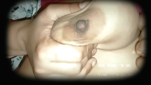 Sexy and natural beauty makes it feel good with a finger