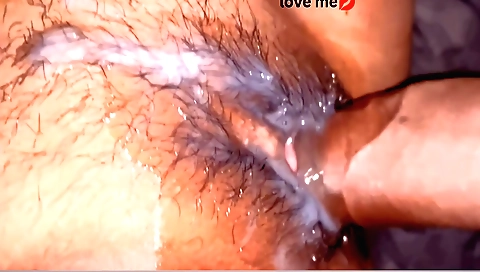 Creampie from a horny chick in her homemade porn vid