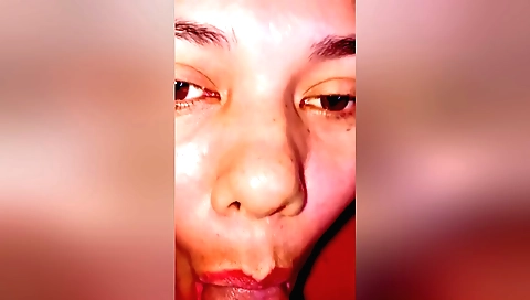 Stepson takes a face fuck video and delivers to me