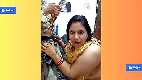 Indian brunette amateur with big booty showing her boobs