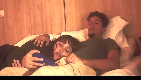 Amateur teen watching porn watching and being horny with my stepsister