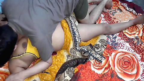 Indian girl with big ass rides big cock in the bedroom