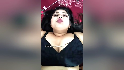 Brunette with big tits and a big ass fucked by her man