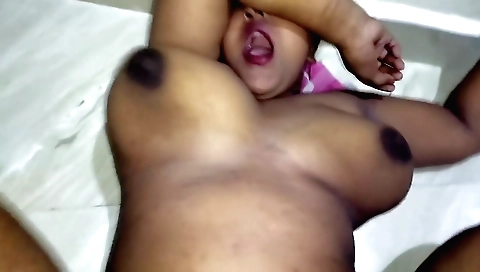 Horny indian bhabhi shows her big natural tits and anal sex
