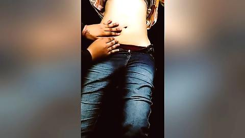 Indian girl in sexy red dress and leather pants gets fucked