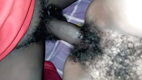 Indian girl with hairy pussy sucks off a cock in her tight pussy